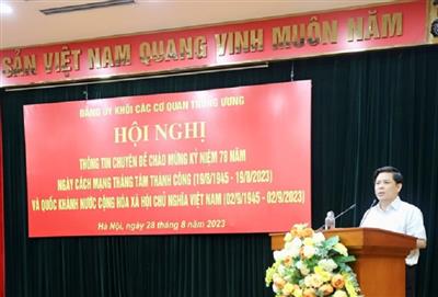 Hội nghị thông tin chuyên đề chào mừng kỷ niệm 78 năm ngày Cách mạng Tháng Tám thành công và Quốc khánh 2/9