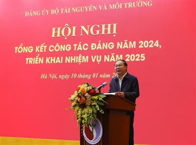 Bộ Tài nguyên và Môi trường tổ chức hội nghị Tổng kết công tác Đảng năm 2024