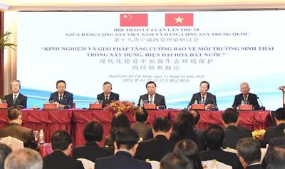 Hội thảo giữa Đảng Cộng sản Việt Nam và Đảng Cộng sản Trung Quốc: Bảo vệ môi trường sinh thái trong xây dựng, hiện đại hóa đất nước