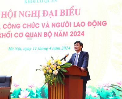 Khối cơ quan Bộ TN&MT tổ chức Hội nghị cán bộ, công chức, người lao động năm 2024