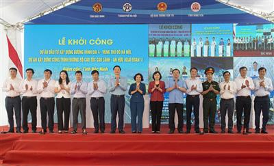 Lãnh đạo tỉnh Bắc Ninh tham dự Lễ khởi công dự án đường Vành đai 4 - Vùng Thủ đô Hà Nội