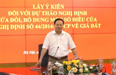 Lấy ý kiến hoàn thiện Dự thảo Nghị định sửa đổi, bổ sung Nghị định về giá đất