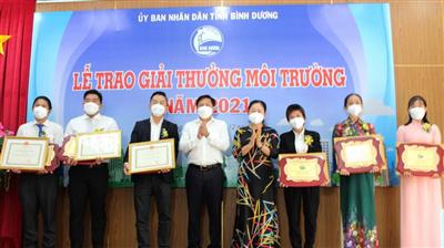 Lễ trao Giải thưởng Môi trường tỉnh Bình Dương năm 2021