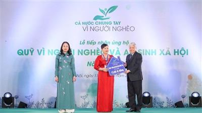 Nhiều đơn vị, cá nhân, tổ chức trong và ngoài nước ủng hộ quỹ vì người nghèo