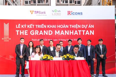 Novaland, TPBank và Ricons ký kết hợp tác  hoàn thiện dự án The Grand Manhattan