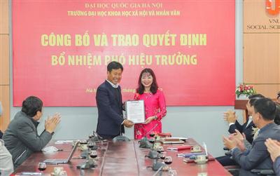 PGS.TS Đặng Thị Thu Hương trở thành tân Phó Hiệu trưởng Trường Đại học Khoa học Xã hội và Nhân văn