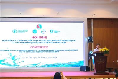 Cần Thơ: Phổ biến, tuyên truyền Luật Tài nguyên nước 2023 và các văn bản hướng dẫn thi hành