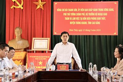 Phó Thủ tướng Bùi Thanh Sơn nhấn mạnh 4 nhiệm vụ đối với Bộ đội Biên phòng tỉnh Cao Bằng
