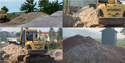 Thanh Hóa: Tự ý chiếm hàng trăm m2 đất do xã quản lý để tập kết kinh doanh cát, sỏi trái phép.