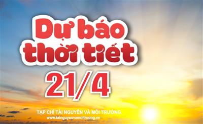 Thời tiết ngày 21/4: Miền Bắc đón mưa dông mạnh vào chiều tối