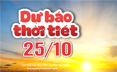 Thời tiết ngày 25/10: Nhiều khu vực trên cả nước có mưa dông