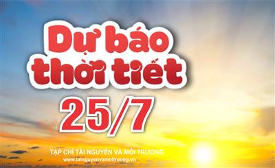 Thời tiết ngày 25/7:: Thủ đô Hà Nội mưa nắng đan xen, Nam Bộ chiều tối có mưa