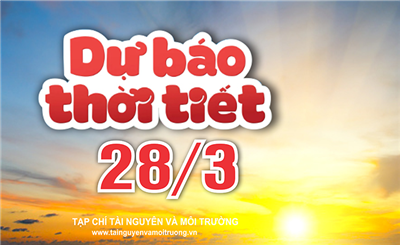 Thời tiết ngày 28/3: Bắc Bộ mưa dông vào chiều tối và đêm