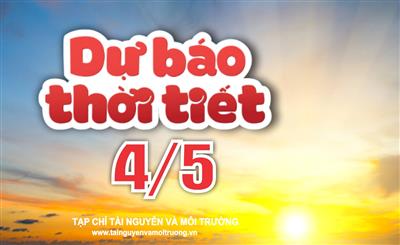 Thời tiết ngày 4/5: Tây Nguyên và Nam Bộ mưa rào và dông, kết thúc đợt nắng nóng