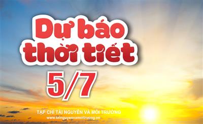 Thời tiết ngày 5/7: Bắc Bộ nắng nóng, vùng núi có mưa to