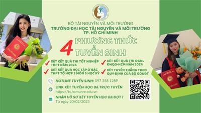 Trường Đại học Tài nguyên và Môi trường TP. Hồ Chí Minh: Công bố điểm sàn xét tuyển đại học hệ chính quy năm 2024