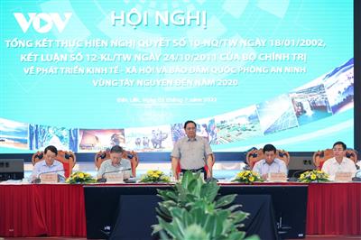 Thủ tướng chủ trì hội nghị tổng kết sau 20 năm phát triển vùng Tây Nguyên