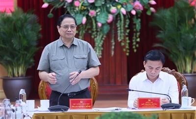 Thủ tướng Phạm Minh Chính làm việc với Ban Thường vụ Tỉnh ủy Thanh Hóa