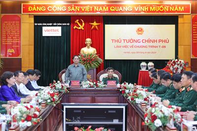 Thủ tướng Phạm Minh Chính làm việc với Viettel về công nghiệp quốc phòng công nghệ cao