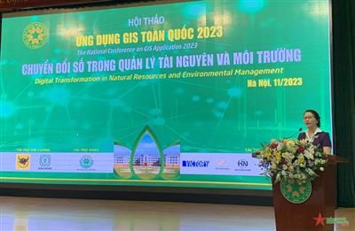 Hội thảo khoa học Ứng dụng hệ thống thông tin địa lý (GIS) toàn quốc năm 2023 (lần thứ XV) với chủ đề: Chuyển đổi số trong quản lý tài nguyên và môi trường.