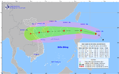 Tin bão gần Biển Đông (Bão KOMPASU)