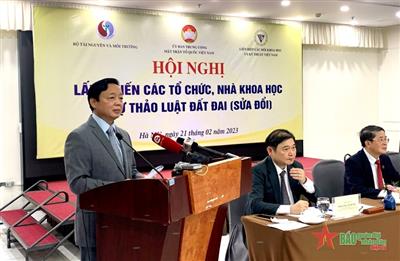 Tổ chức Hội nghị lấy ý kiến Nhân dân về dự thảo Luật Đất đai (sửa đổi) tại Quảng Bình