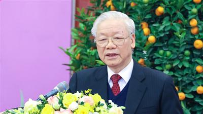 Tổng Bí thư Nguyễn Phú Trọng chúc Tết lãnh đạo, nguyên lãnh đạo Đảng, Nhà nước
