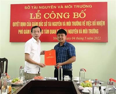 Trung tâm Quan trắc TN&MT Yên Bái có tân Phó Giám đốc