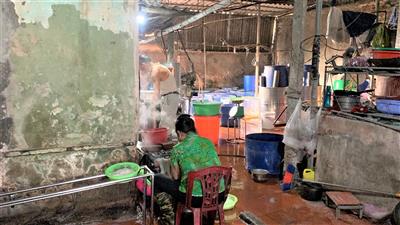 Xử phạt chủ xưởng bún ở Hải Dương hoạt động không phép, xả thải gây ô nhiễm
