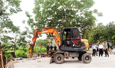 Yên Lạc (Vĩnh Phúc): Đồng loạt ra quân xử lý vi phạm đất đai