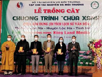 Chương trình "Chùa xanh" trồng mới 1005 cây xanh tại chùa Kim Dung, Hà Tĩnh