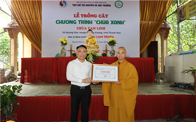 Chương trình "Chùa xanh" đã trồng mới 636 cây xanh tại chùa Vạn Linh, Thanh Hoá