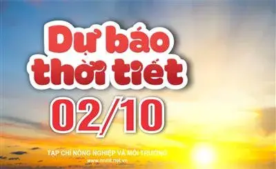 Thời tiết ngày 02/10: Khu vực Bắc Bộ và Bắc Trung Bộ mưa rào rải rác, khu vực Nam Bộ chiều tối mưa dông