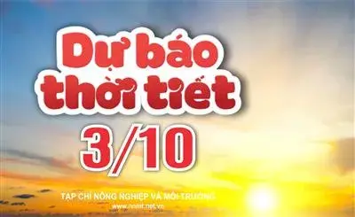 Thời tiết ngày 3/10: Bắc Bộ và Trung Bộ mưa rào rải rác, Tây Nguyên và Nam Bộ chiều tối mưa dông