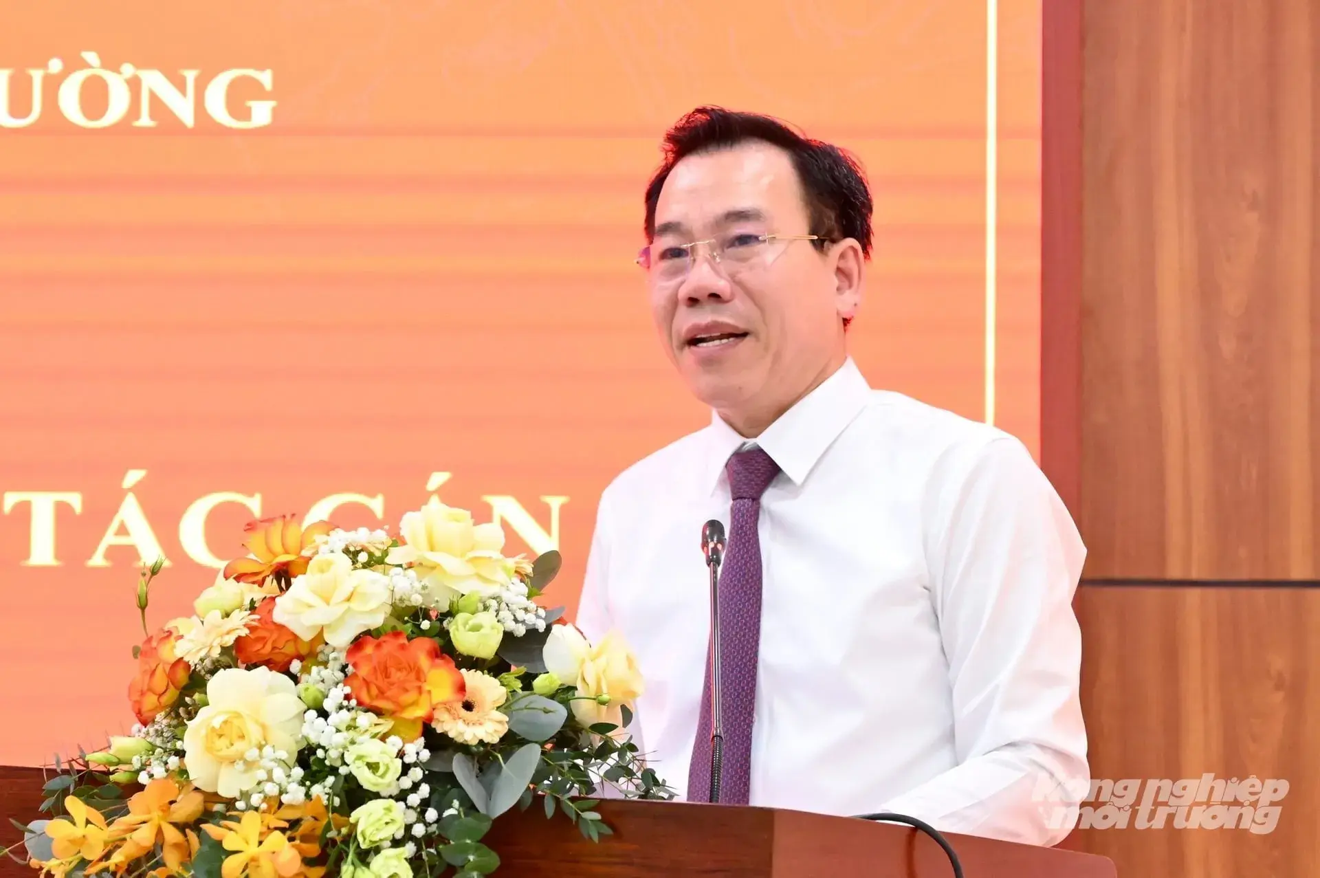 Cục trưởng Cục Trồng trọt và Bảo vệ thực vật Dương Đức Huy phát biểu nhận nhiệm vụ. Ảnh: Kiều Chi.