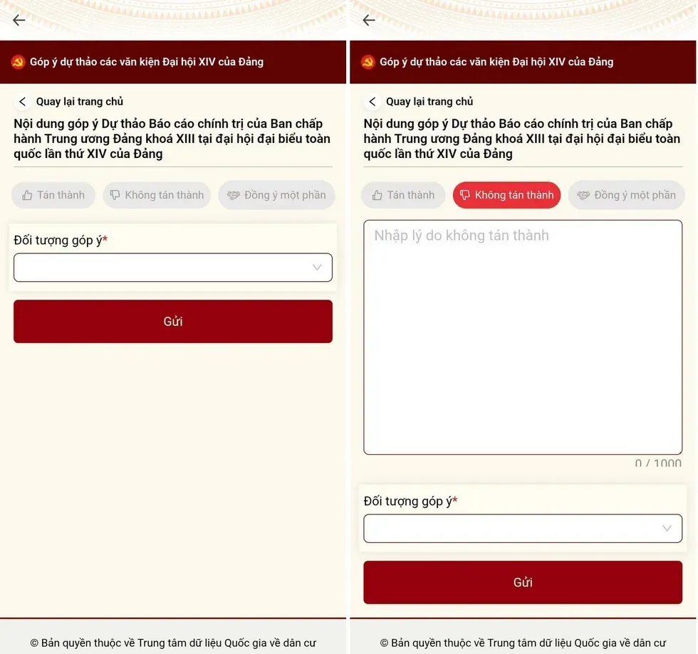 Hướng dẫn cách góp ý dự thảo Văn kiện Đại hội XIV của Đảng thông qua VNeID - 3