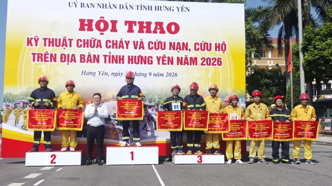 Công ty Nhiệt điện Thái Bình đạt giải tại Hội thao PCCC tỉnh Hưng Yên