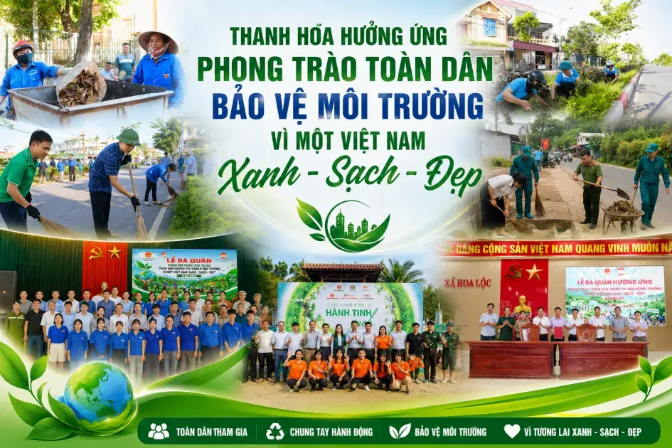 Thanh Hóa hưởng ứng phong trào toàn dân bảo vệ môi trường, vì một Việt Nam xanh - sạch - đẹp