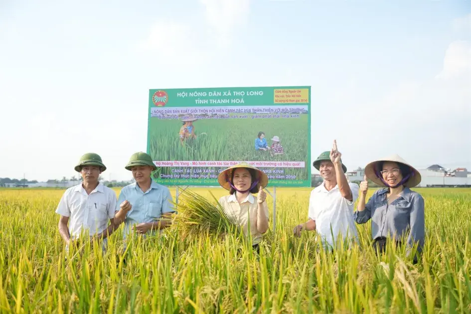 Thanh Hóa phát triển canh tác lúa giảm phát thải hướng đến mục tiêu Net Zero