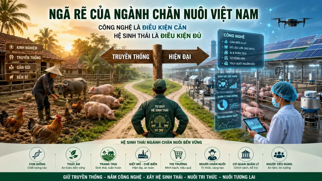 Ngã rẽ của ngành chăn nuôi Việt Nam: Công nghệ là điều kiện cần, hệ sinh thái là điều kiện đủ