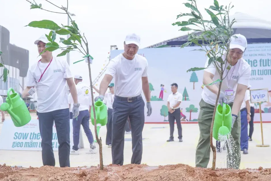 Gần 5.000 cây xanh được trồng tại AEON MALL Thanh Hóa