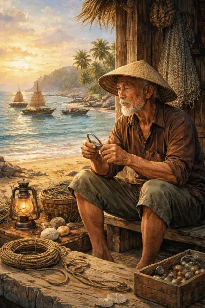 Lão ngư và rặng san hô