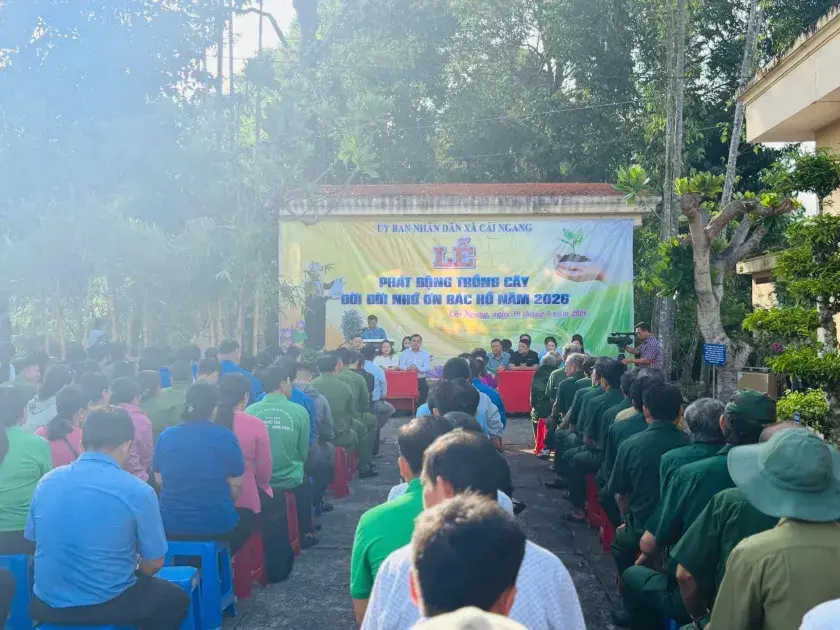 Xã Cái Ngang rộn ràng Lễ phát động “Tết trồng cây đời đời nhớ ơn Bác Hồ” năm 2026