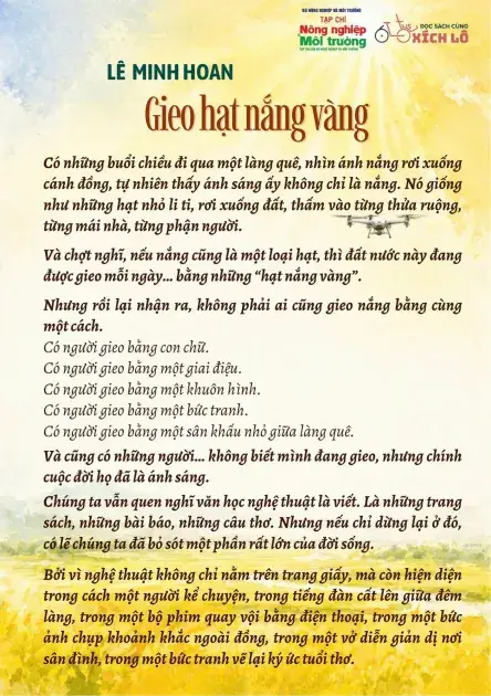 Gieo hạt nắng vàng