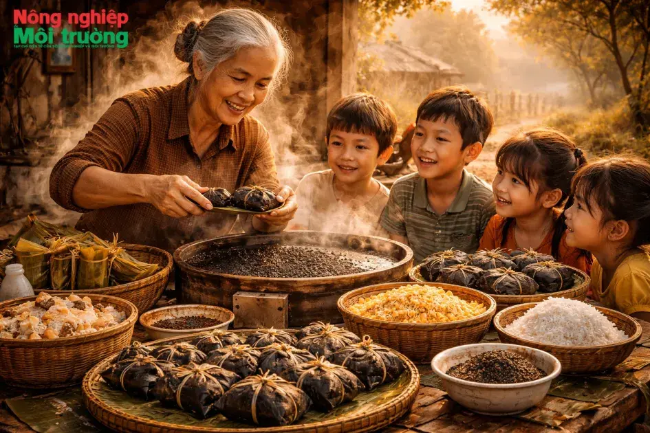 Bánh gai - Gói ký ức trong màu đen của lá