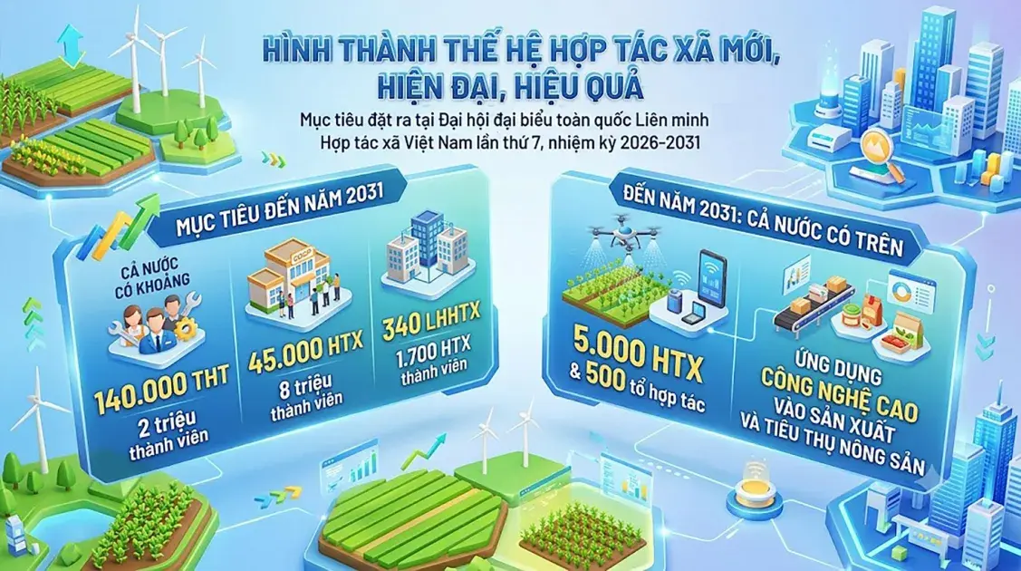 Hình thành thế hệ hợp tác xã mới, hiện đại, hiệu quả