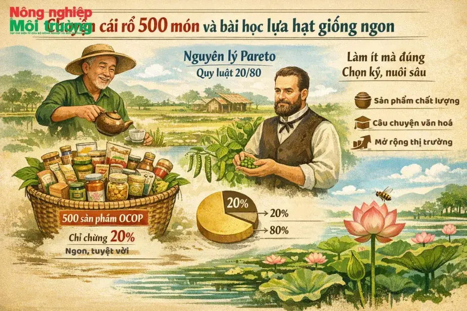 Chuyện cái rổ 500 món và bài học lựa hạt giống ngon