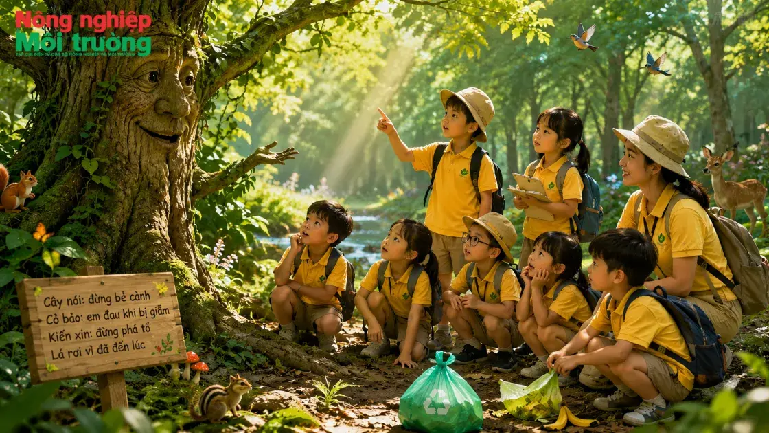 Học sinh mầm non và khu rừng biết nói